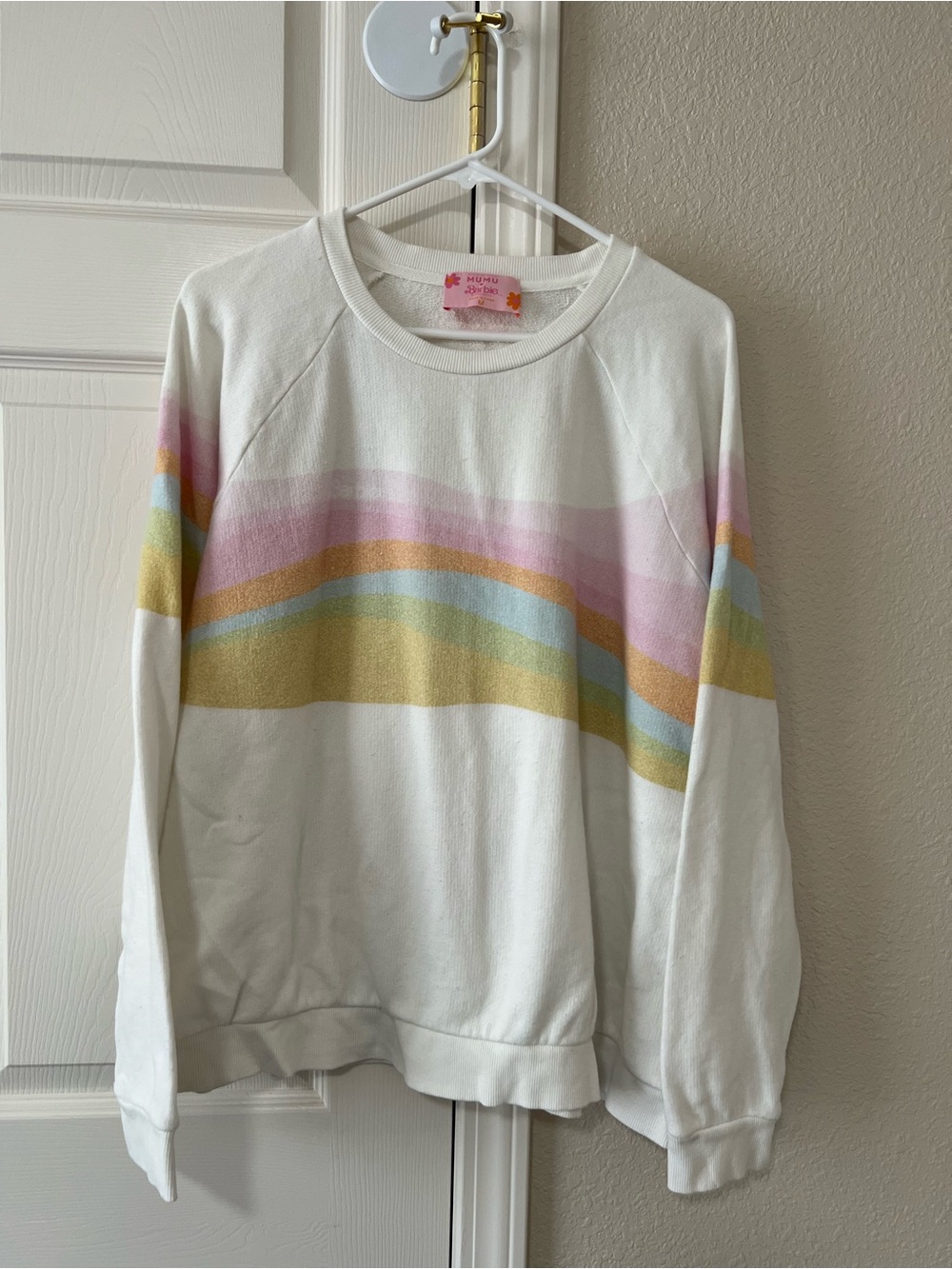 Show Me Your Mumu x Barbie Surf Shack Rainbow Oversized Sweatshirt Size Medium